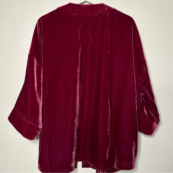 Anthropologie Esme Velvet Kimono Jacket Oversized Boxy XS - Picture 3 of 9